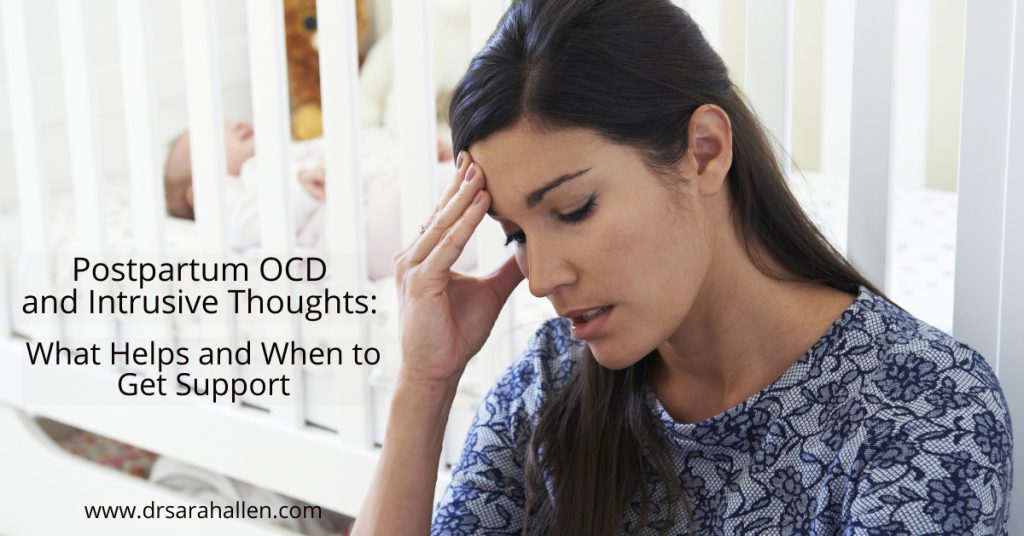 Mom coping with postpartum OCD intrusive thoughts